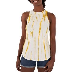 Member's Mark Ladies Sleeveless Rib Tank (XXL) Sunflower Tie Dye